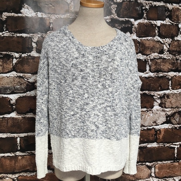 Vince Sweater Pullover Crewneck Cream Blue XS - Picture 1 of 16